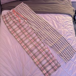 Colorblock Plaid Pajama Pants